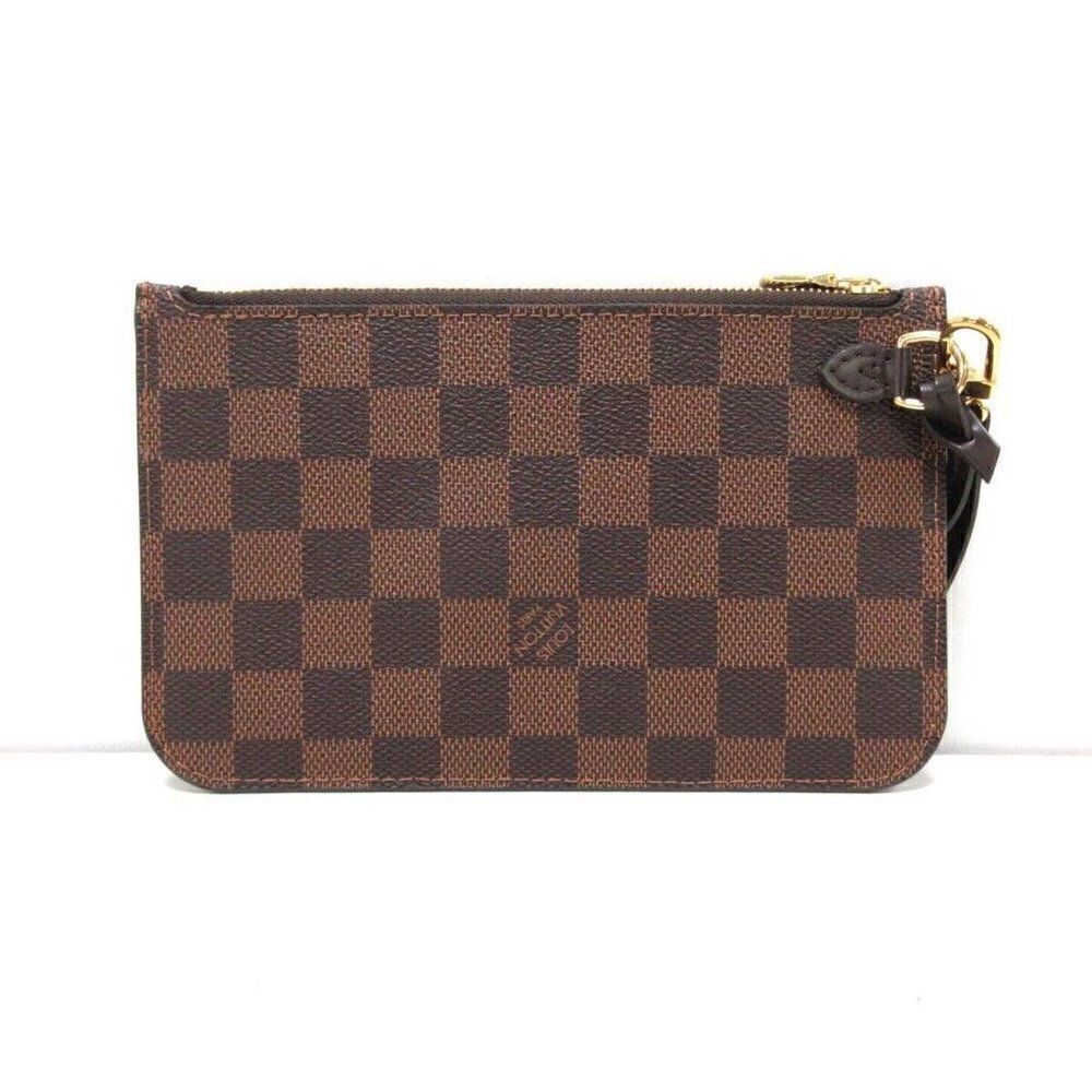 LOUIS VUITTON - Ebene Monogram Pouch Damier Neverfull Wristlet Clutch - Picture 2 of 5